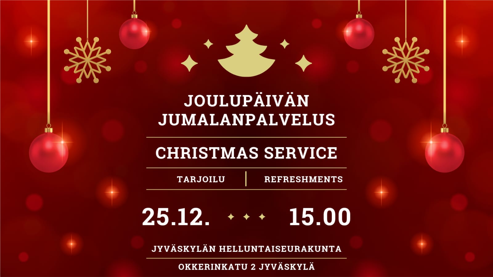 Joulupäivän jumalanpalvelus - Christmas Service